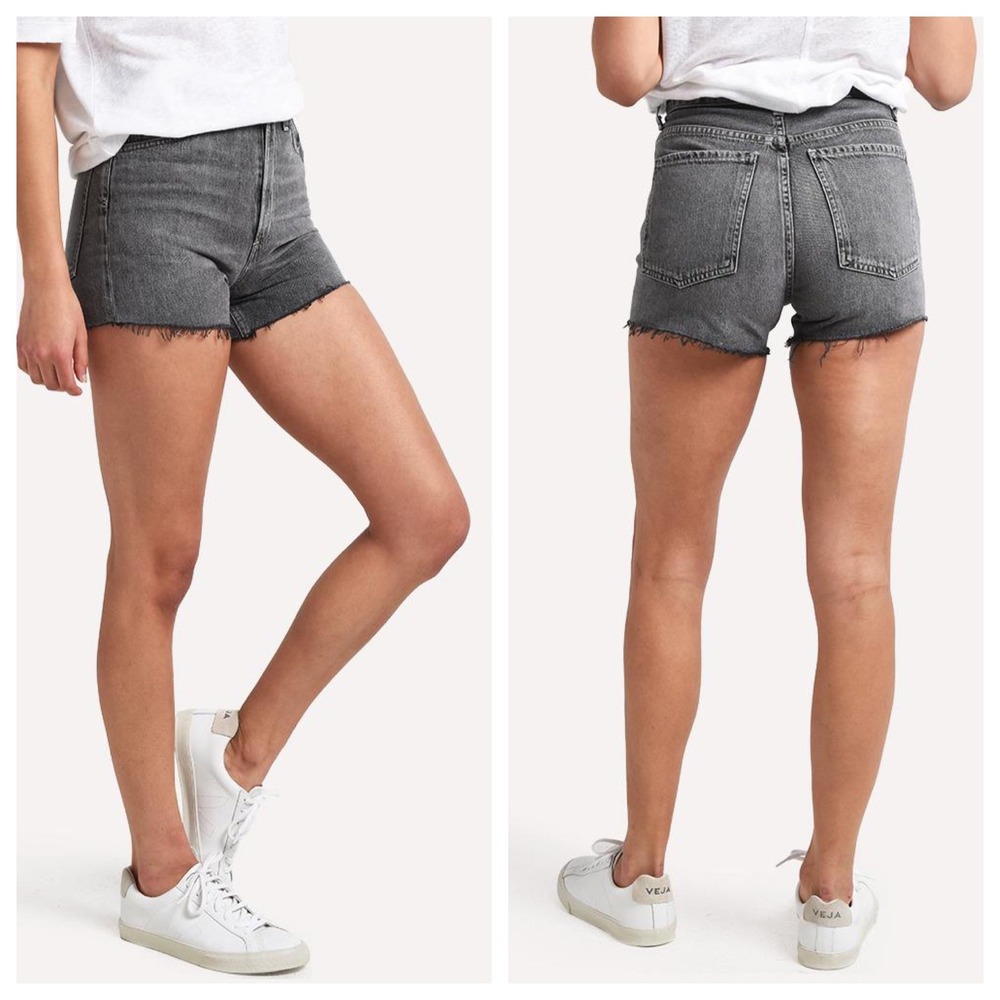 NWT Citizens of Humanity Kristen High Rise Organic Denim Shorts Black Women's 27
